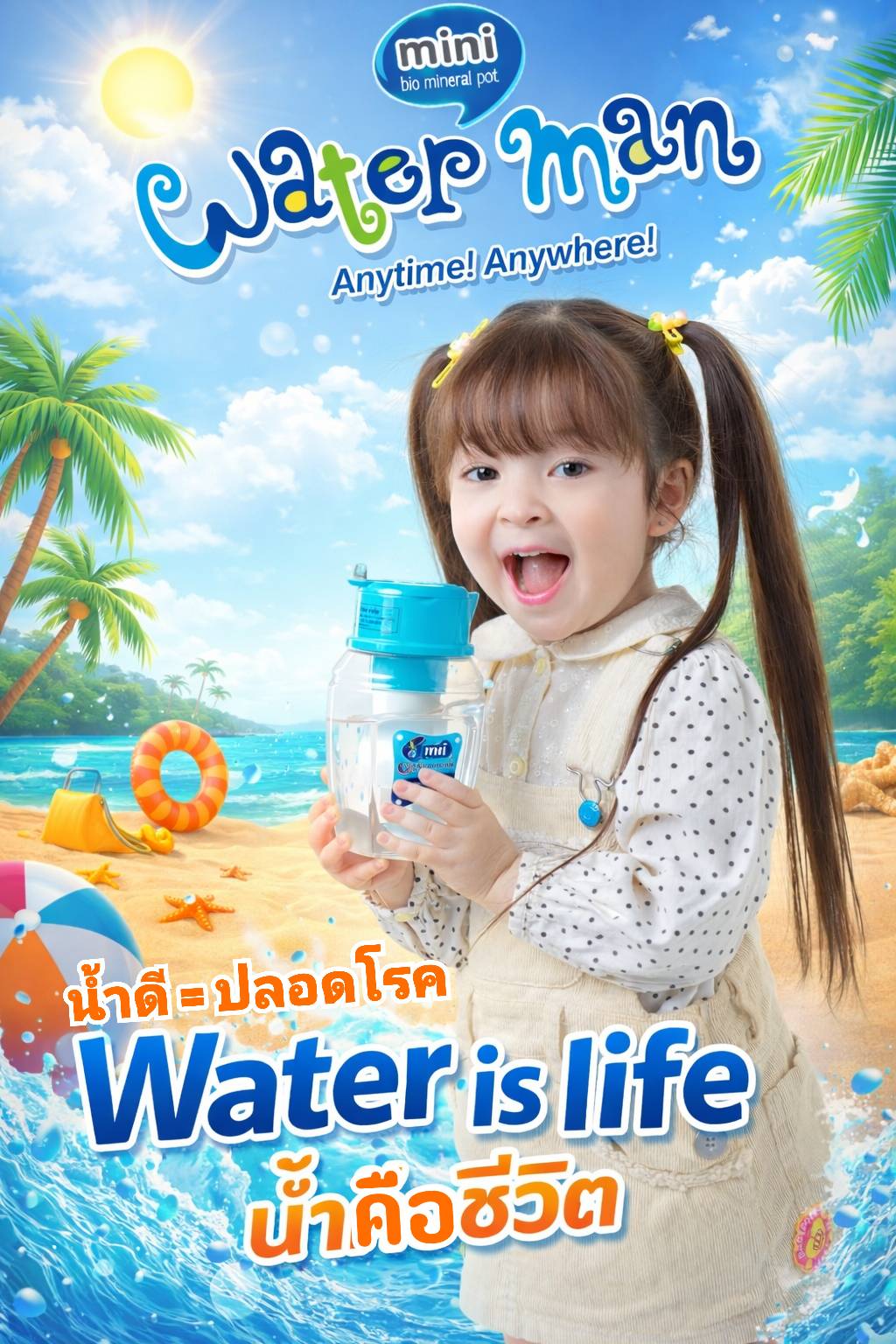 Waters Man  Mini Bio Korea เครื่องทำน้ำแร่อัลคาไลน์ สำหรับดื่ม จากน้ำประปา
